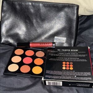 Morphe 9D Painted Desert Eyeshadow Palette with Lip Gloss & a morphe makeup bag